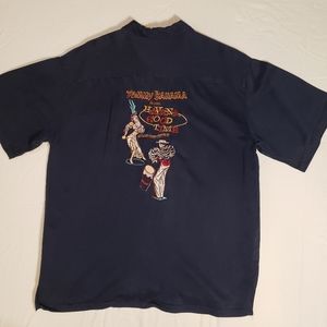 Men's Tommy Bahama Havana Good Time Blue Camp Shirt Size L